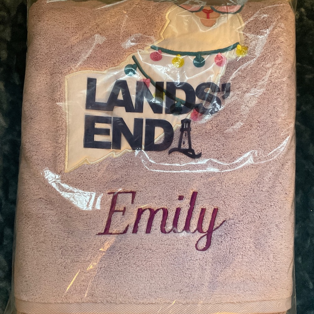 Kids Cotton Applique Bath Towel (Lands End)